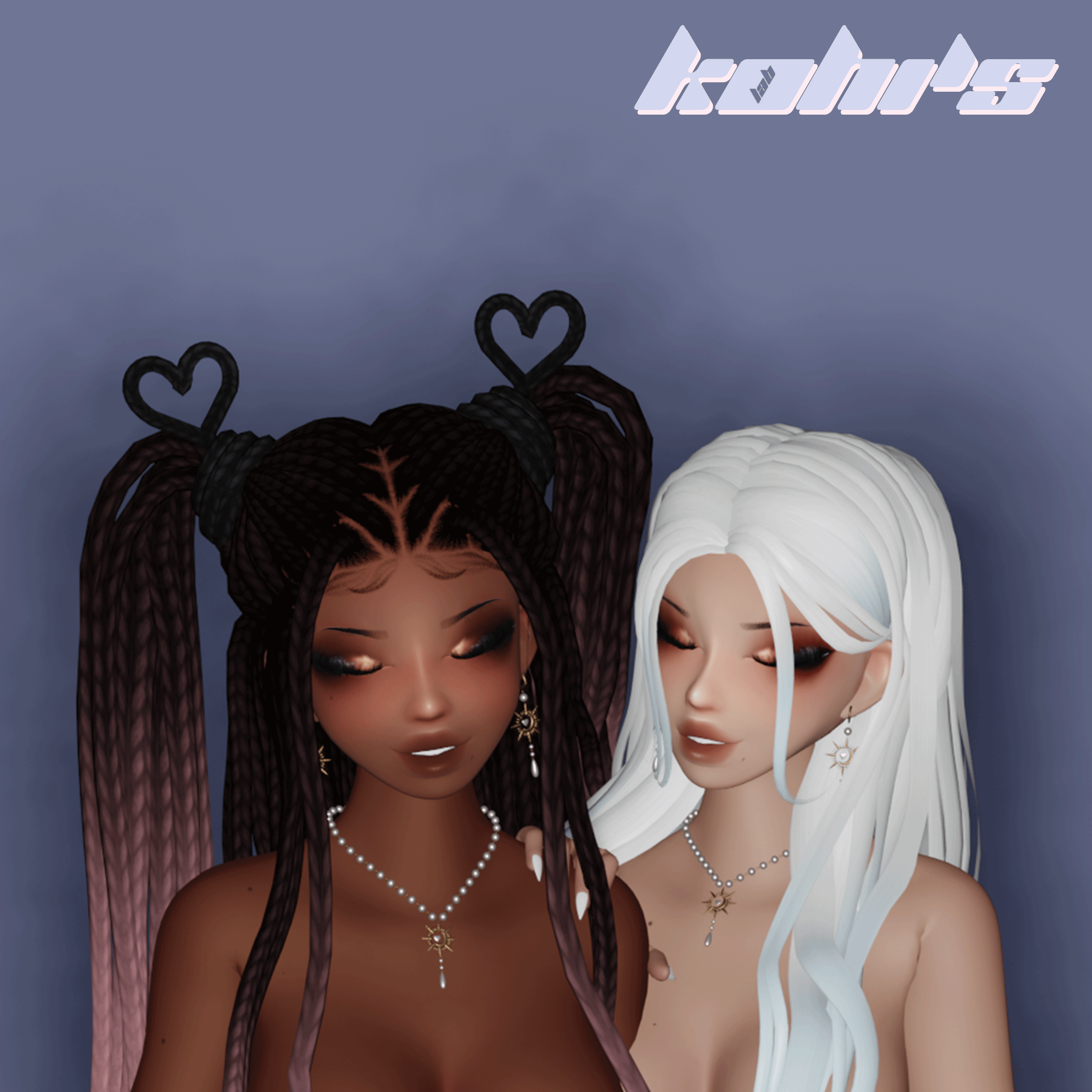'lovers' eclipse' necklace & earring set