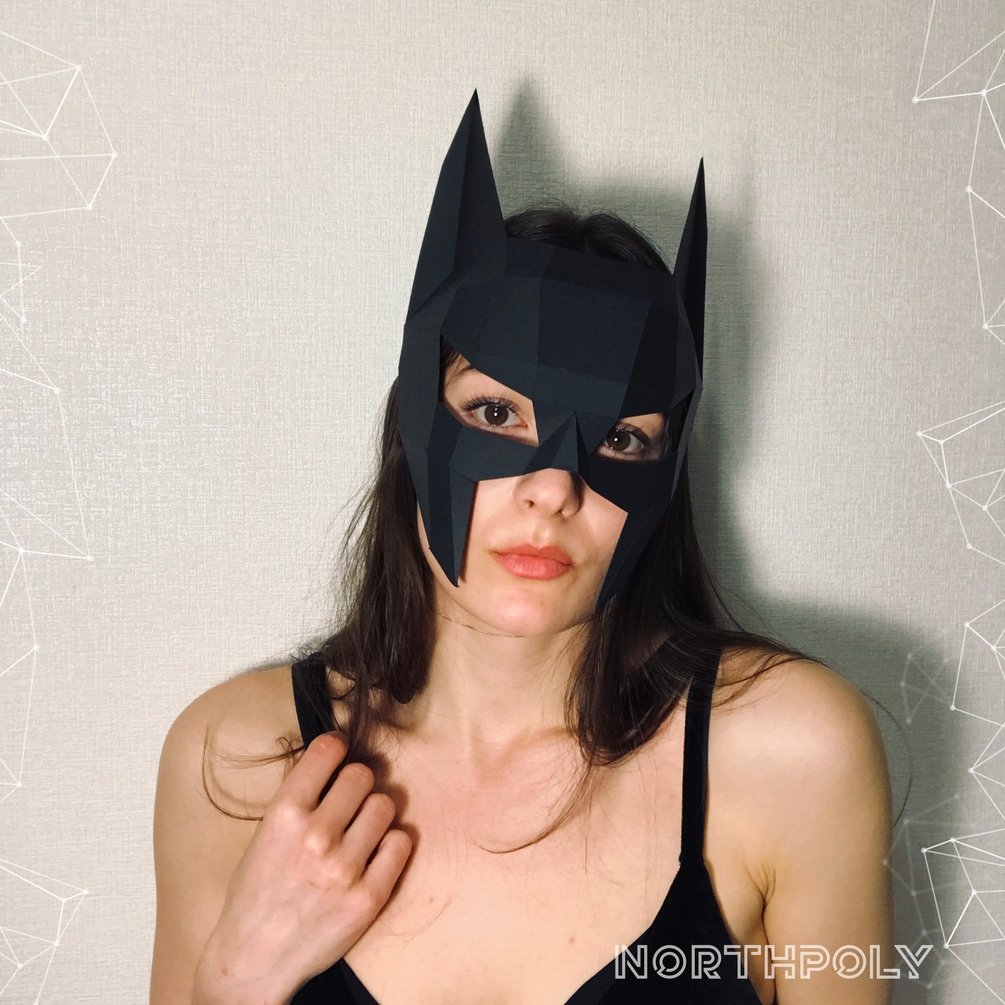 Batman Mask Papercraft, Pdf, Gurko, Pepakura, Template, 3D Origami