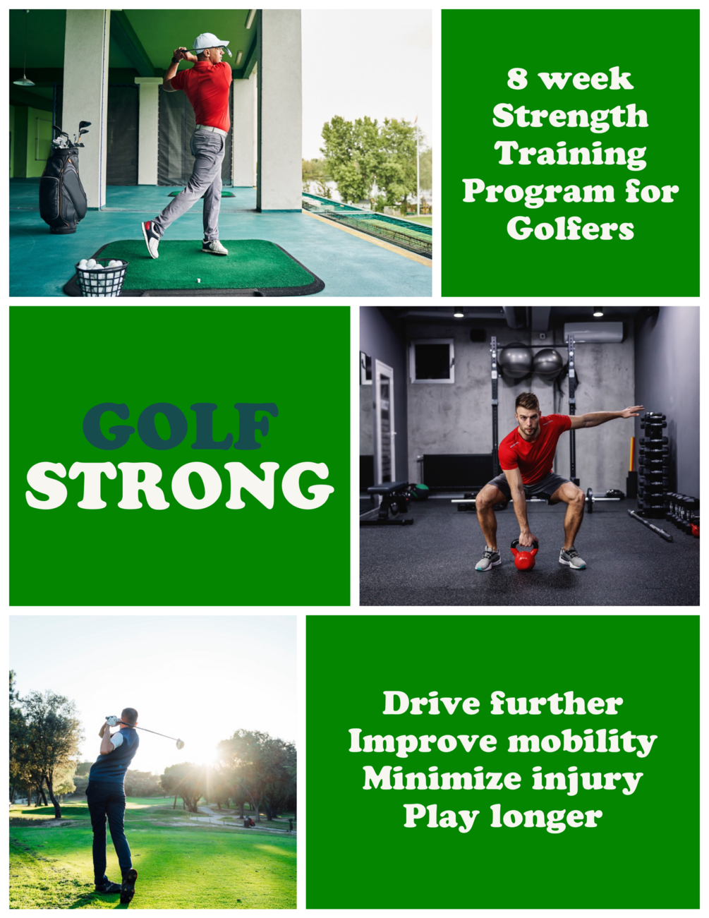 GOLF STRONG Foundational 8 Week Strength Training Program for Golfers