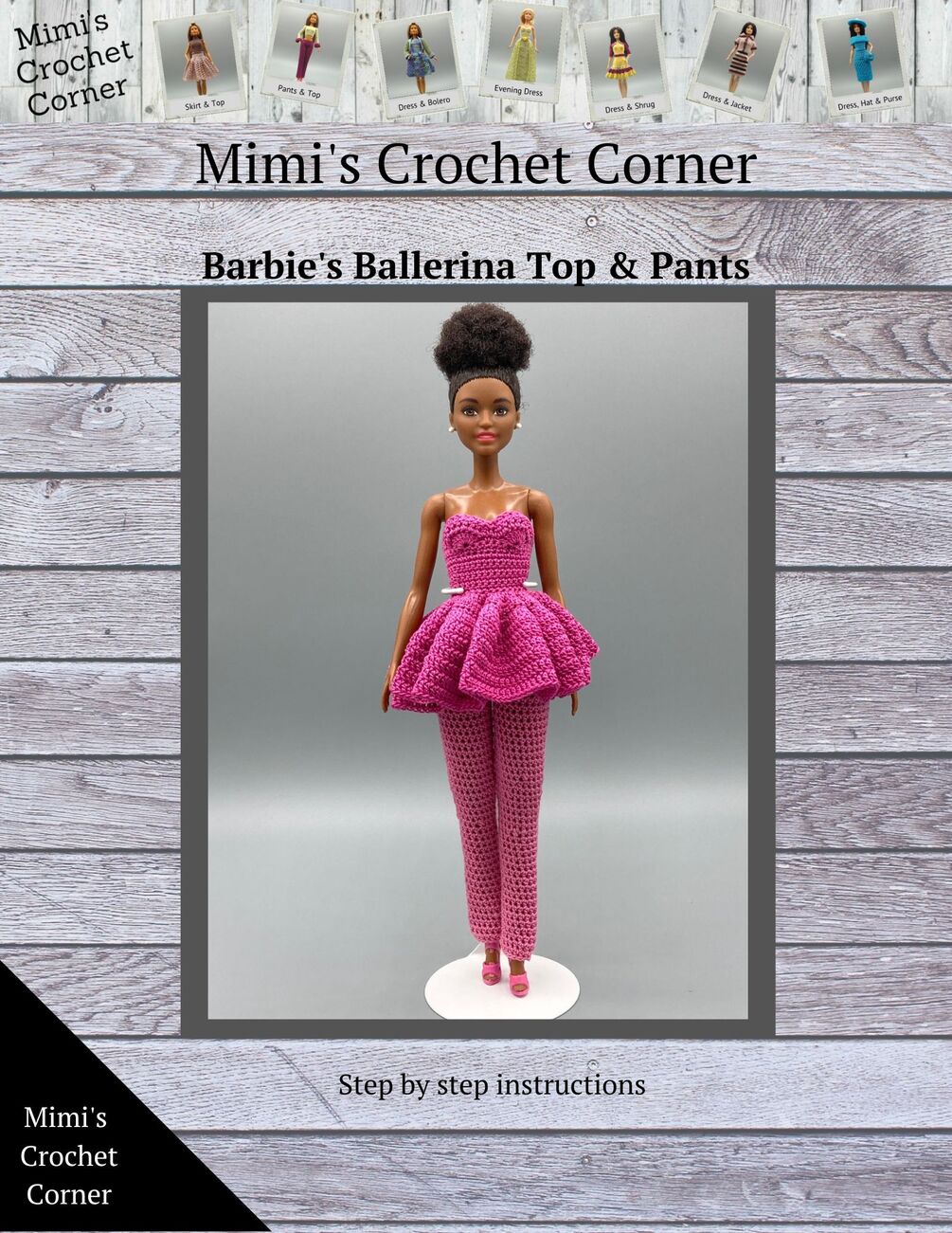 crochet barbie doll clothes jacket and skirt easy pattern