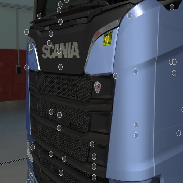 °[additional lights tuning part] Scania NG grill custom light cover special by WC007 D3SIGN