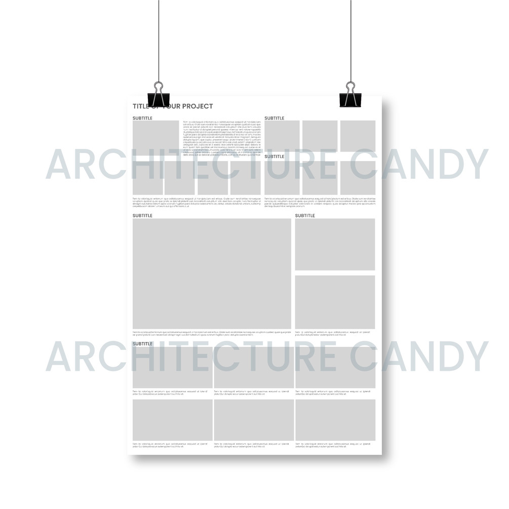 vertical architectural presentation boards