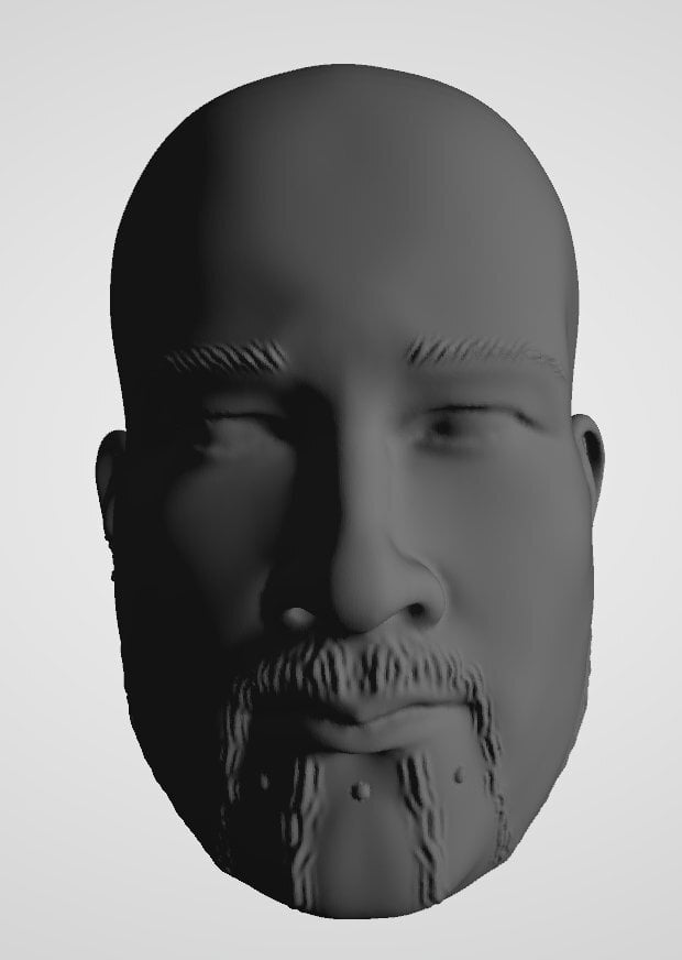 3D Head Sculpt for Prince Albert Matt Bloom with Neck Peg Hold for