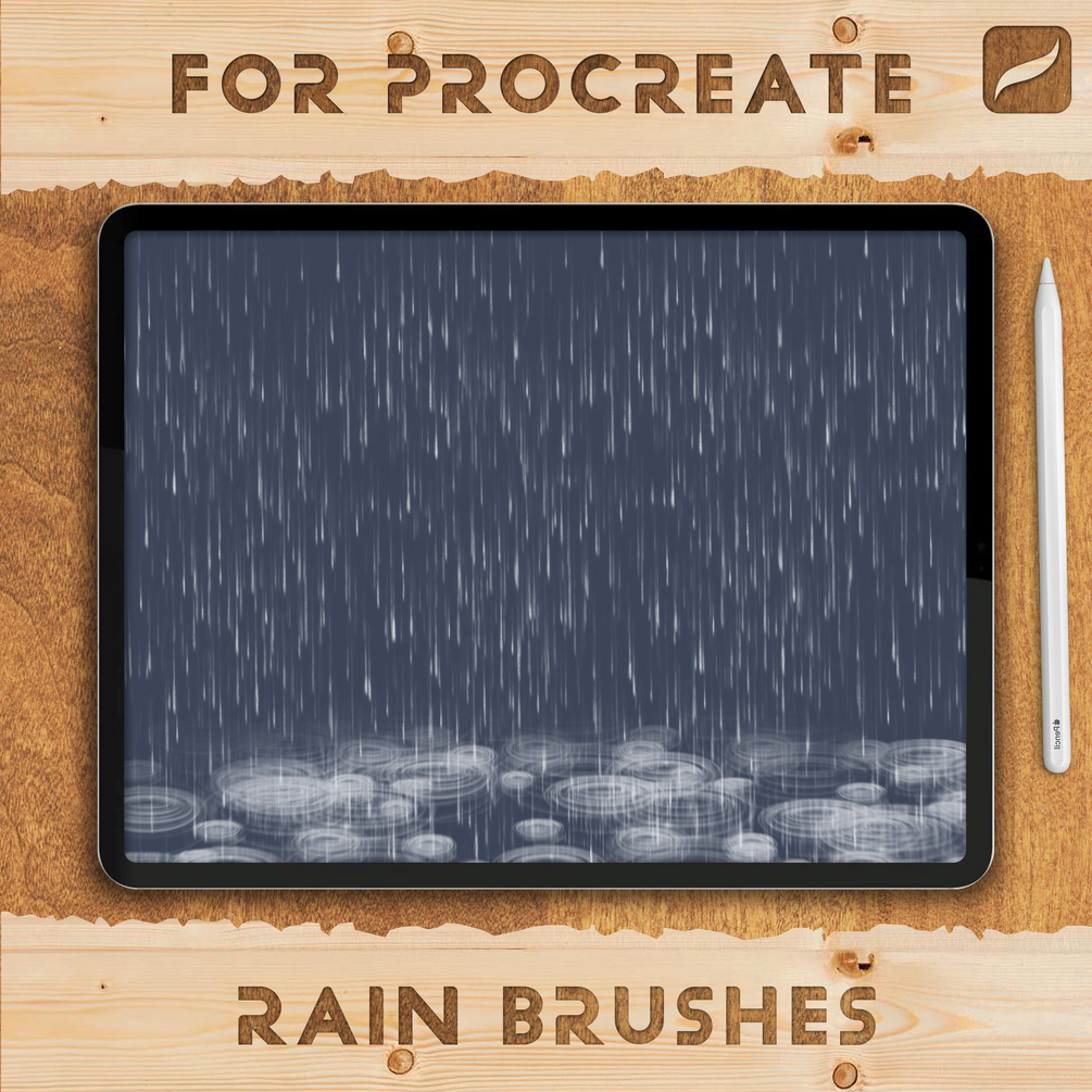 Free Rain Brush Set for Procreate 2