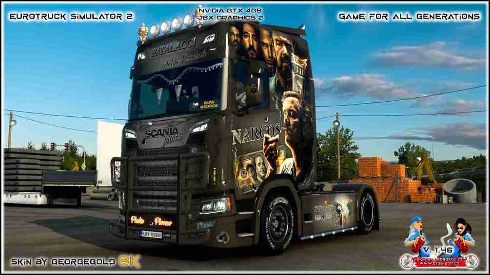 ETS2 Skin Scania S NG Narcos by Patalacci by GOLDSHOWROOM