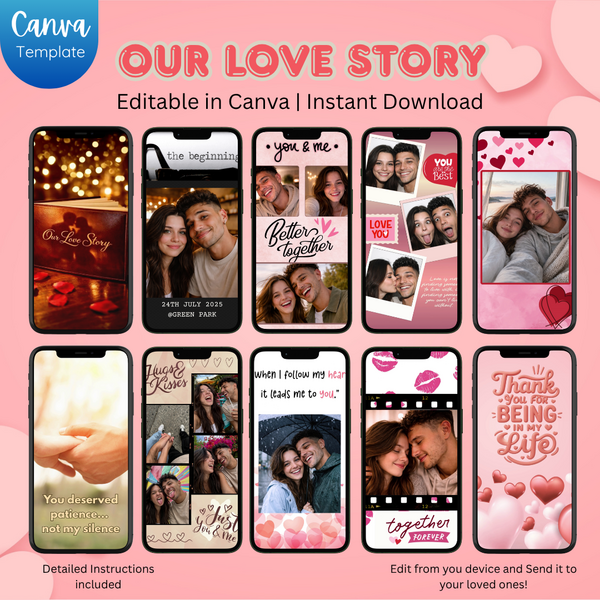 First Anniversary Love Story Video Gift, Romantic Memory Film
