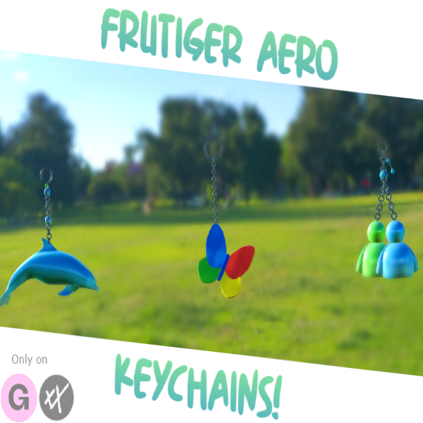 Frutiger Aero Keychains! (FREE!!)