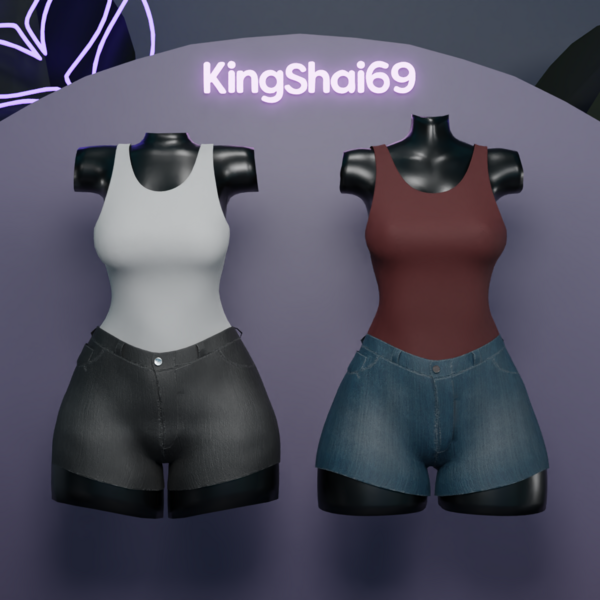Casual shorts n top (Zinfit+fuzzy v2)
