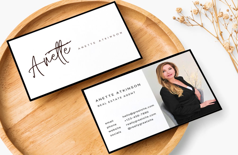 Business Card Real Estate Canva Template Realtor Business Card Real