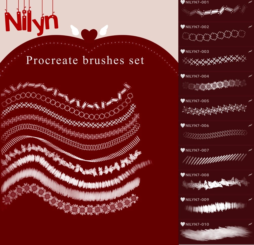 Nilyn Procreate | 10 brushes set by NilynArtShop