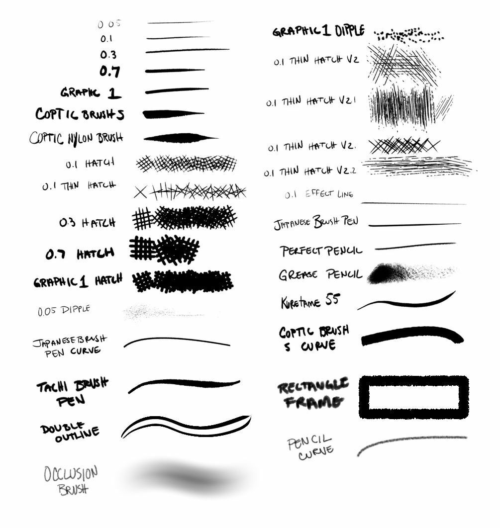 Standard Pens for Clip Studio Paint