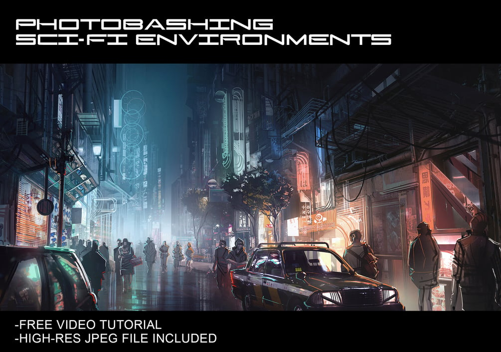 Free Concept Art Tutorial Photobashing Sci Fi Environments 