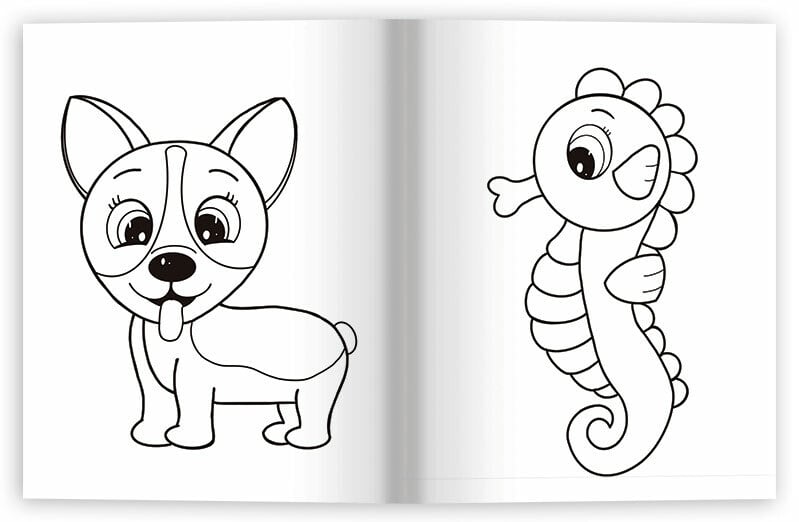 Cute Animal Coloring Book for Kids: Fun and Easy Coloring Pages with Dog,  Rabbit, Panda, Sheep, and Many More for Boys, Girls, Kids Ages 7-12:   Imagination with Fun and Easy Coloring