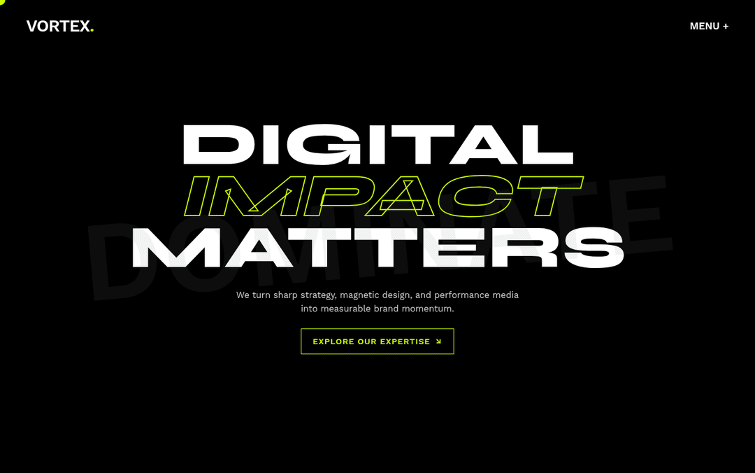 Wide desktop walkthrough GIF for Digital Marketing Agency — Website Template