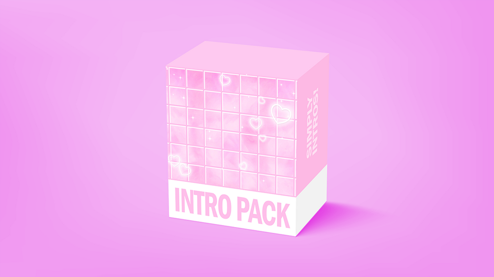 INTRO TEMPLATE // CUTE NEON HEARTS