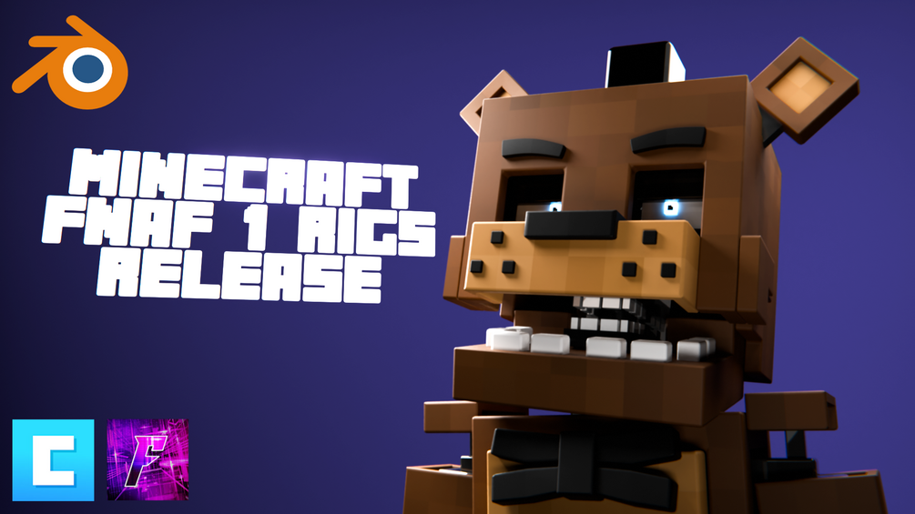 Minecraft Fnaf 1 Rigs Release | Blender 3.0+