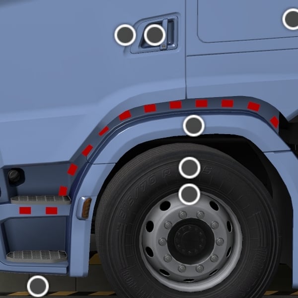 *[slots tuning part] Scania NG front fender reflex stripe by WC007 D3SIGN
