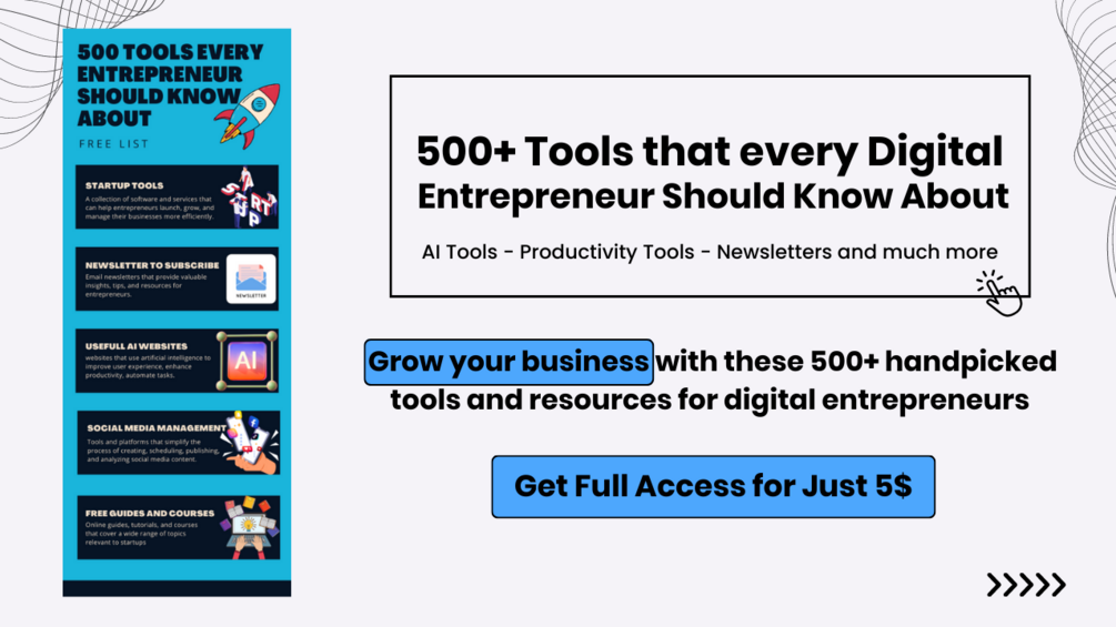 500 Tools That Every Digital Entrepreneur Should Know About