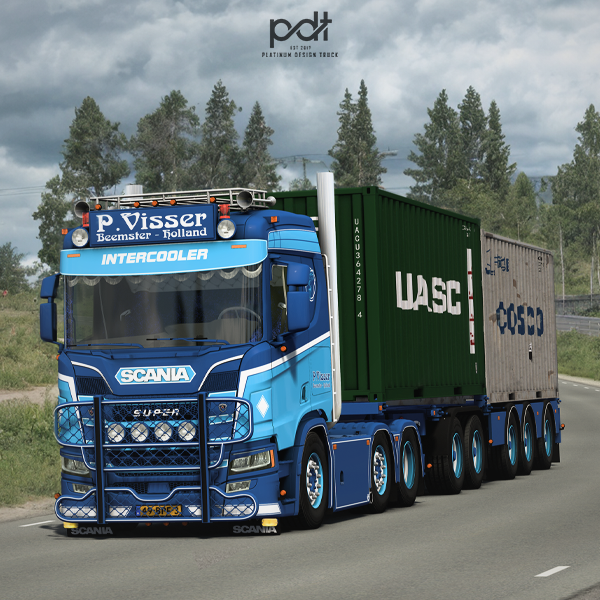 Scania R650 + Trailer "P.Visser" by PlatinumDesignTruck