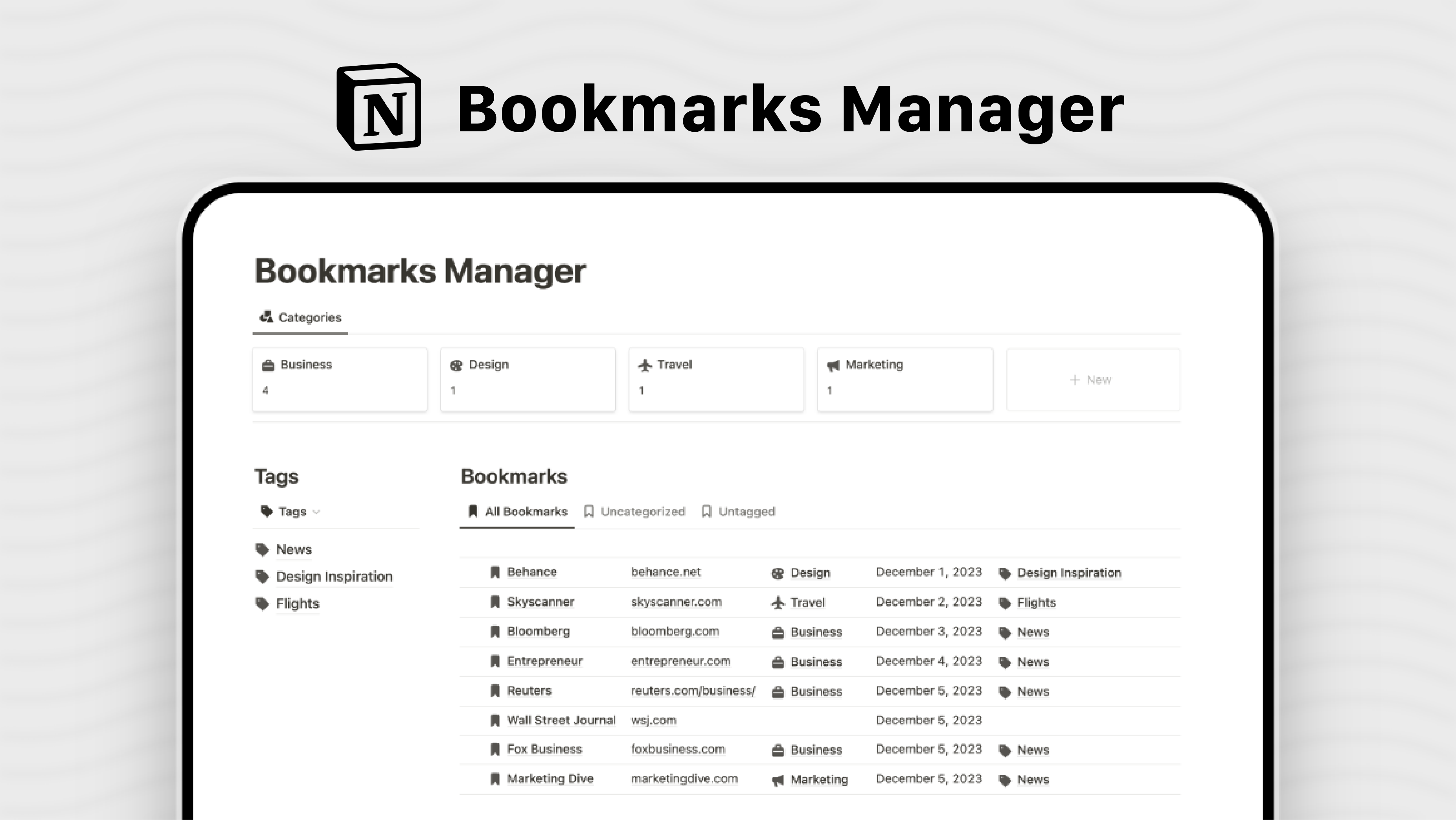 Notion Bookmarks Manager Symfonite