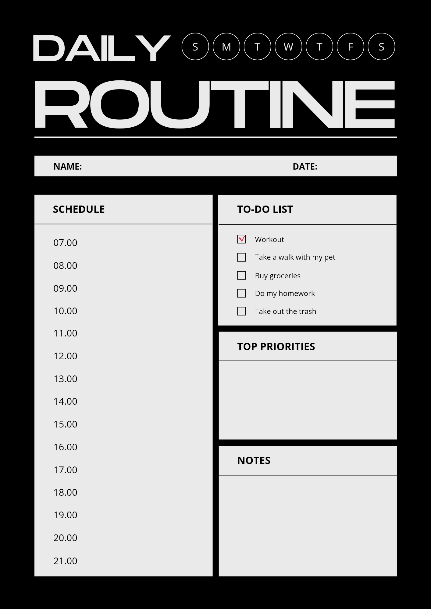 Ultimate Life Planner: Routine, Workout, Meal, Goal Tracking System