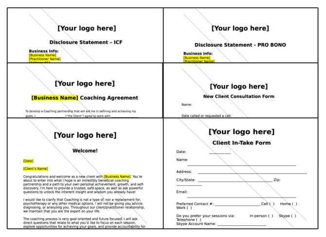 The Essential Coaching Forms