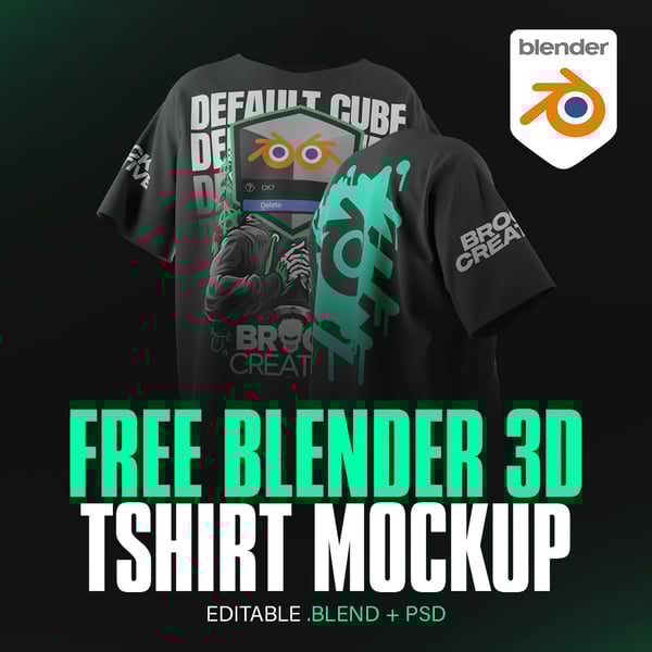 FREE Blender 3D Tshirt Mockup