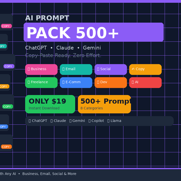 500+ AI Prompts for ChatGPT, Claude & Gemini