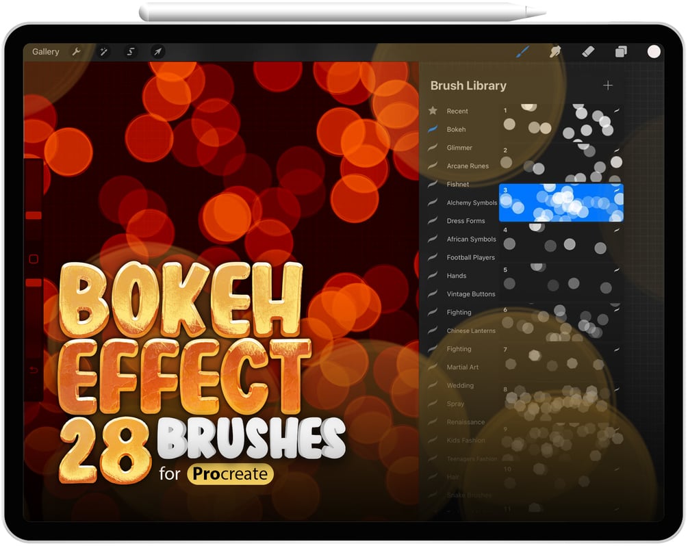 28 Procreate Bokeh Effect Brushes Collection by ProCreativeBreeze