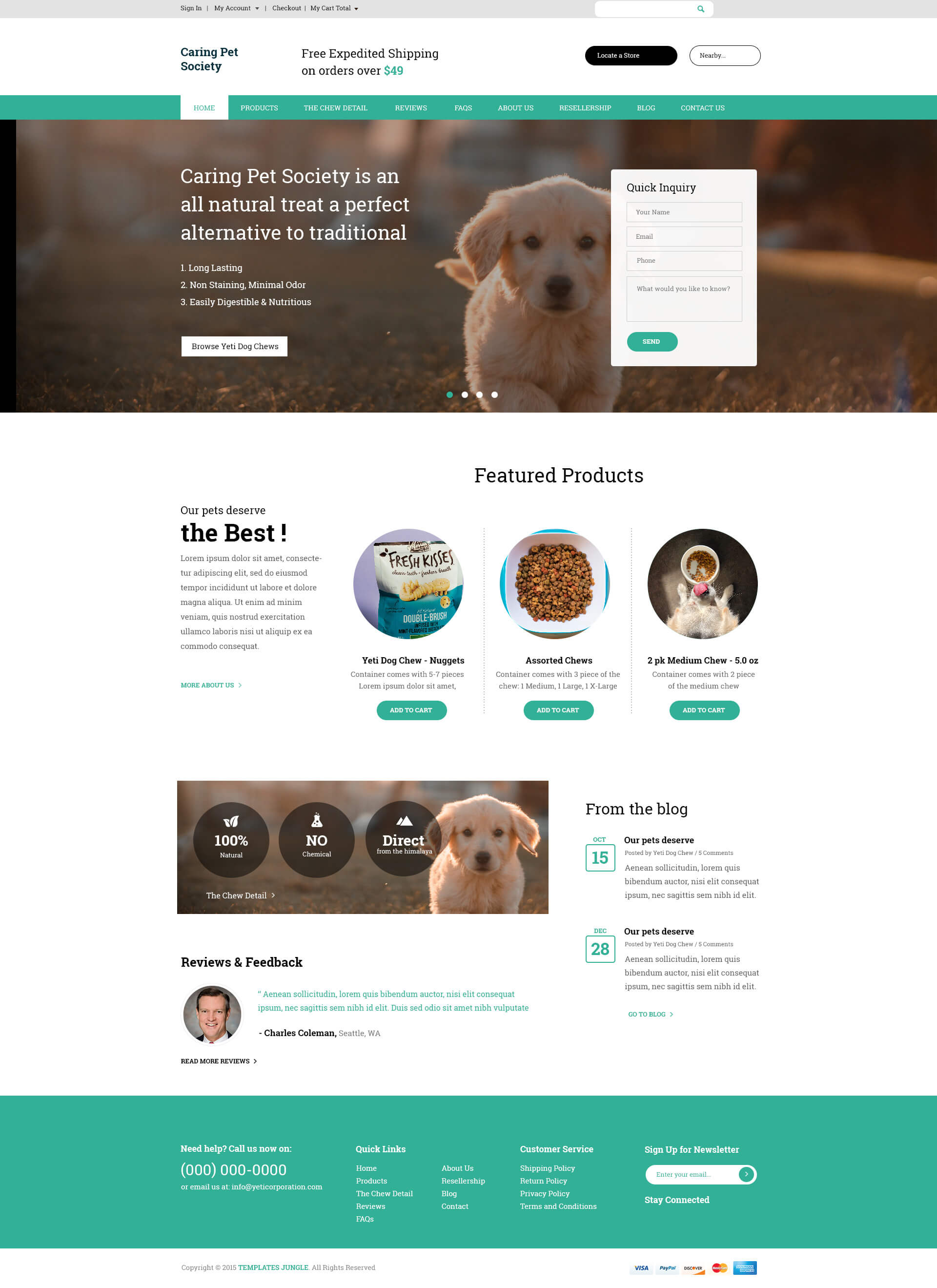 Caring Pet Society – Animal Care PSD Template