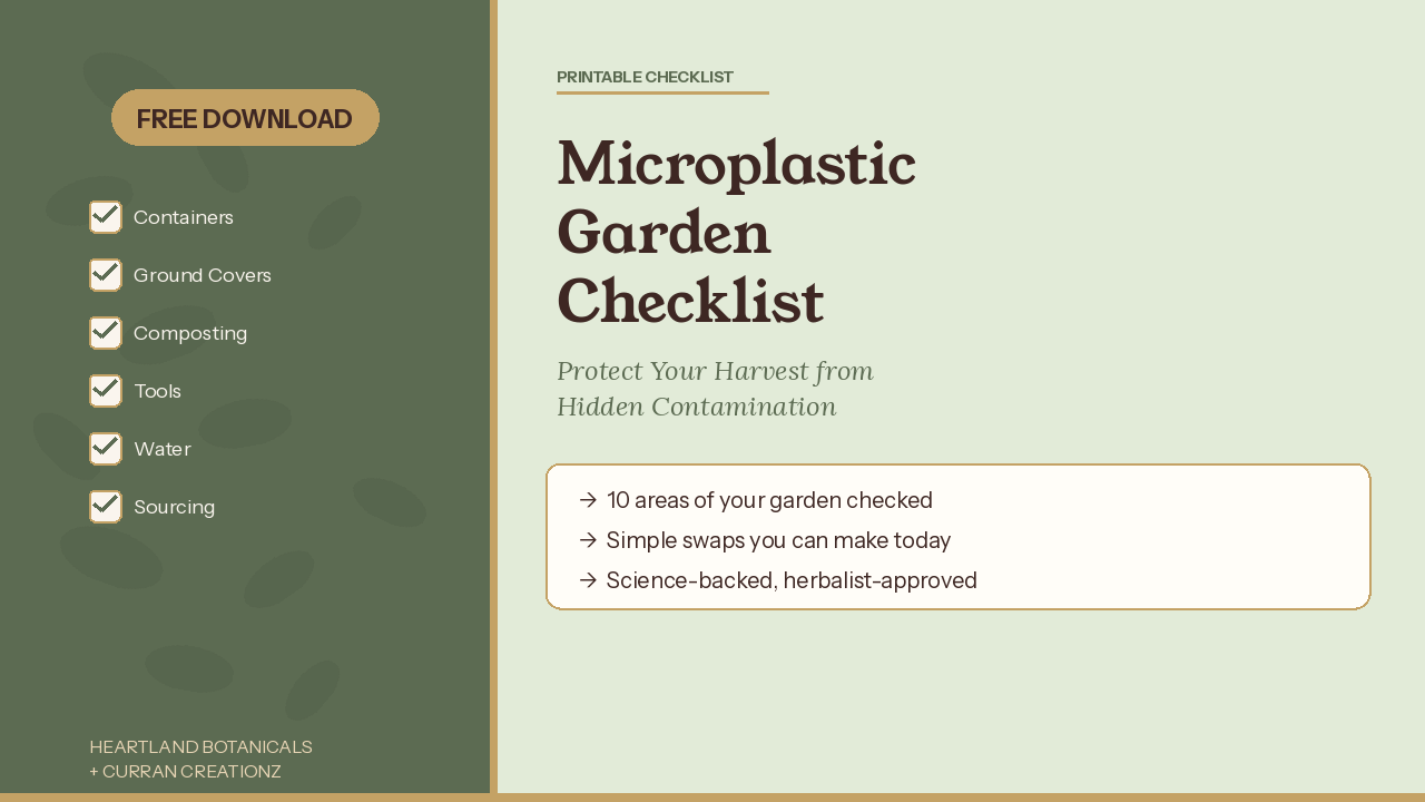 Microplastic Garden Checklist
