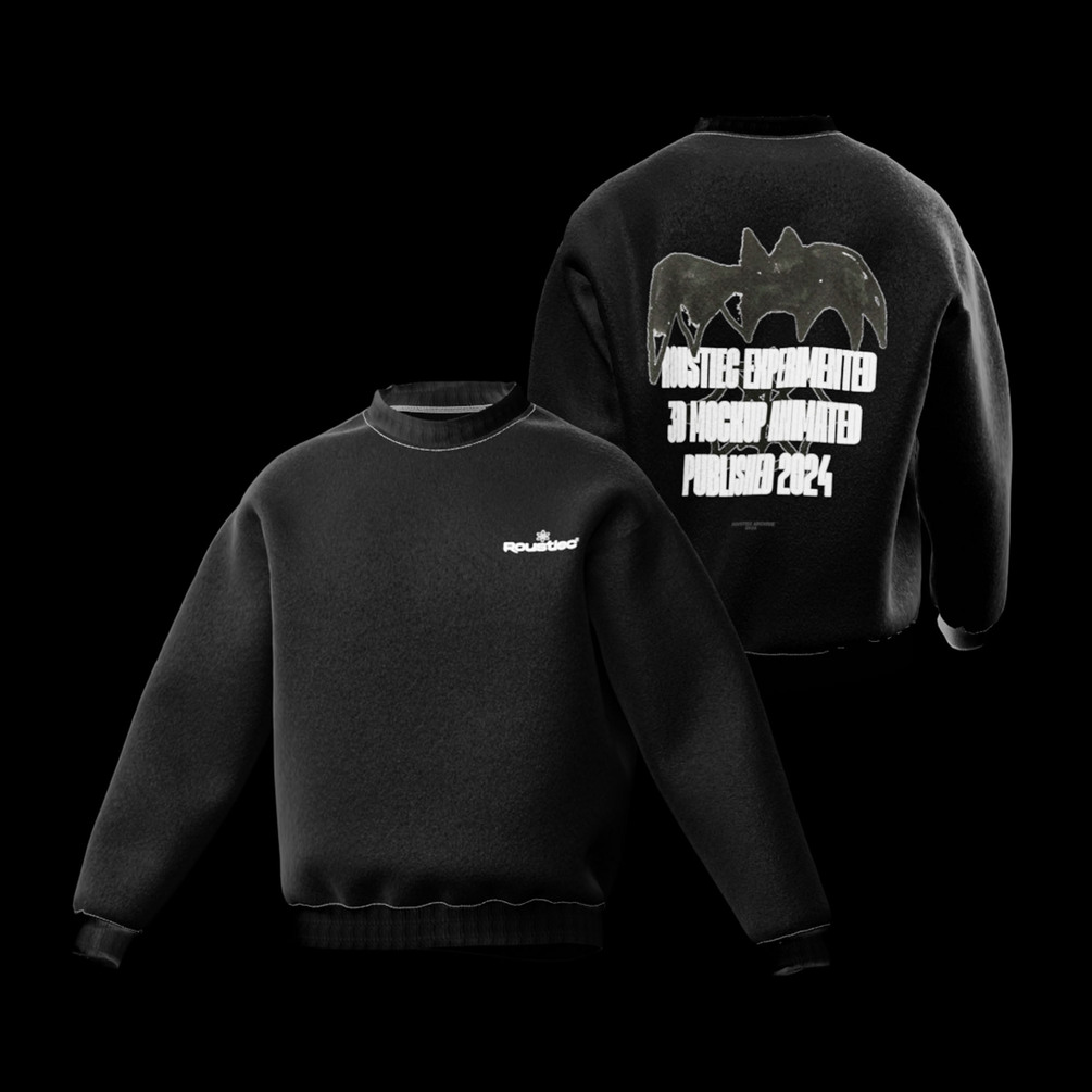 Crewneck standard walking mockup