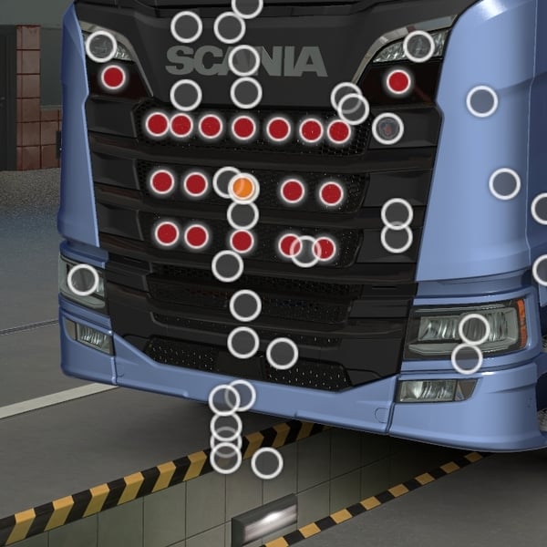 [front grille tuning part] Scania NG black glossy grill slots by WC007 D3SIGN