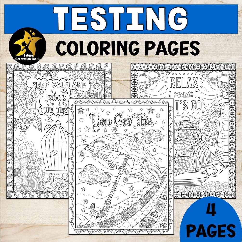 Test Motivation Coloring Pages Testing Coloring Sheets Test Prep Activities