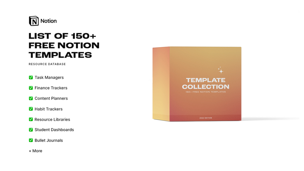 List of 150+ Free Notion Templates