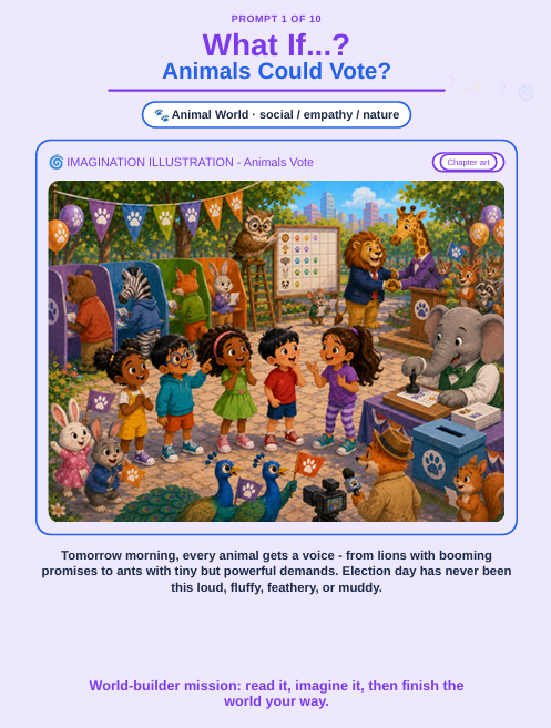 What If...? Book 1 — 10 Wild Imagination Prompts for Kids preview image 11