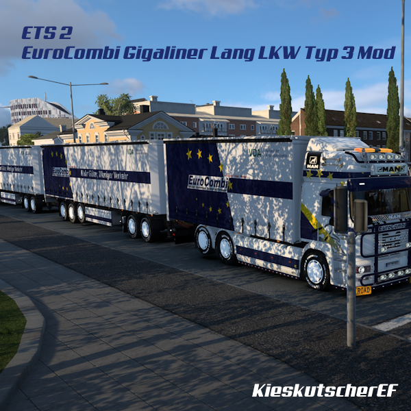 ETS 2 Gigaliner Lang LKW TYP 3 + Roadtrain Addon by Martin