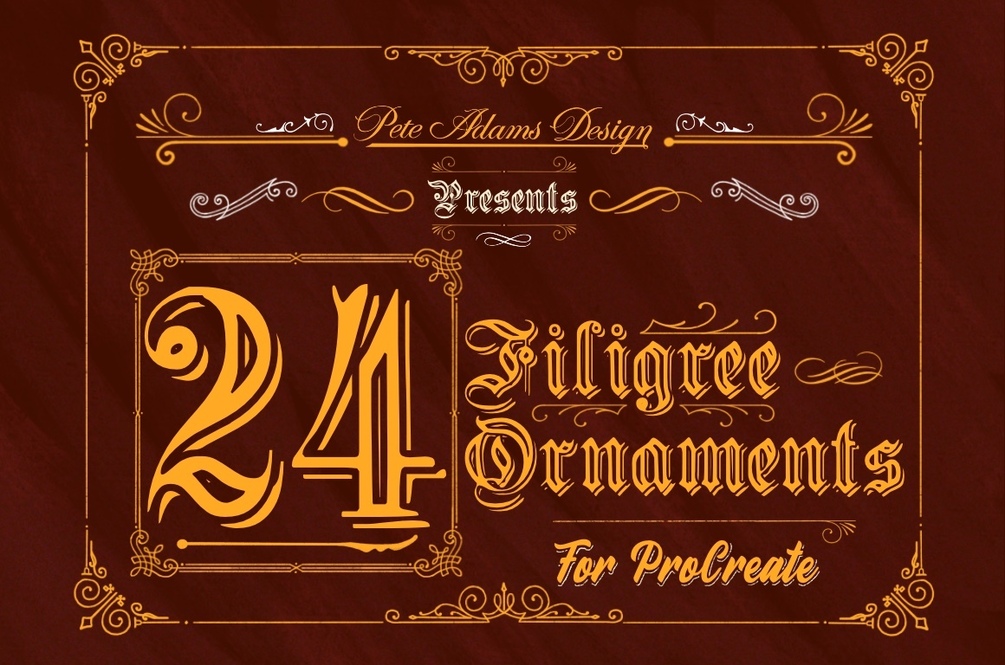 Filigree Ornaments Brushset Pack For ProCreate Lettering
