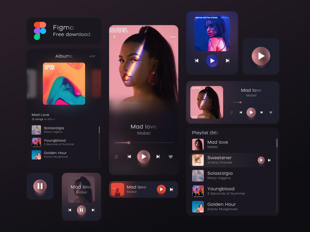 Freebie Music Player App Figma   Xtl5z8q96272ewxs08mmpgzrl39h