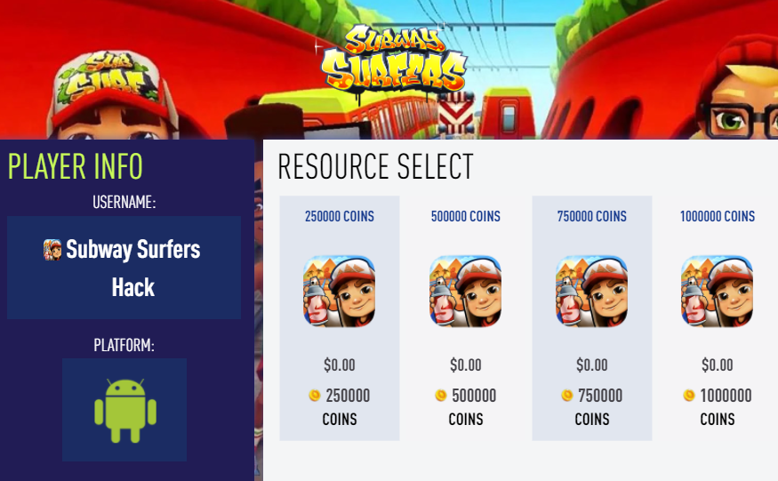 Subway Surfers Hack Cheat Subway Surfers Unlimited Coins And Keys