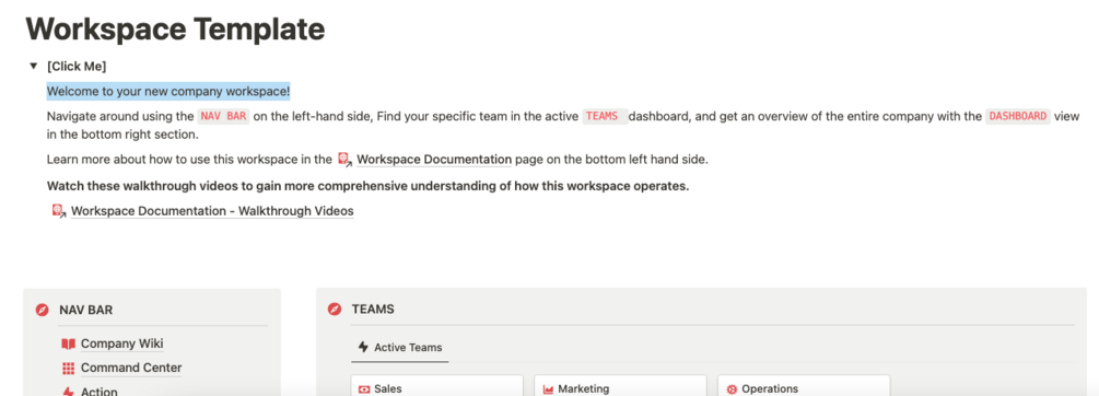 Notion Workspace Template