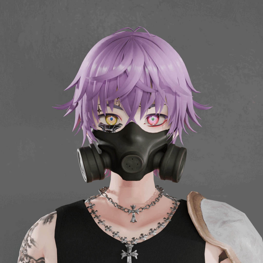 Simple Gas Mask | VRChat Avatar Asset [Commercial Use]