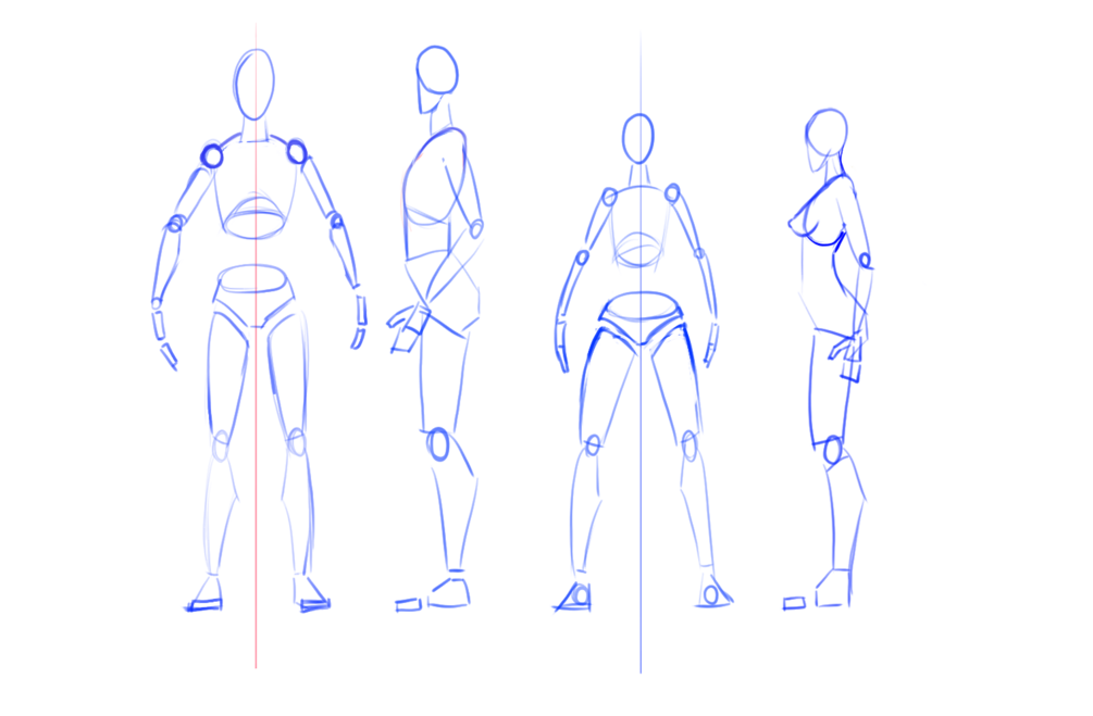 human Reference image - Side & Front