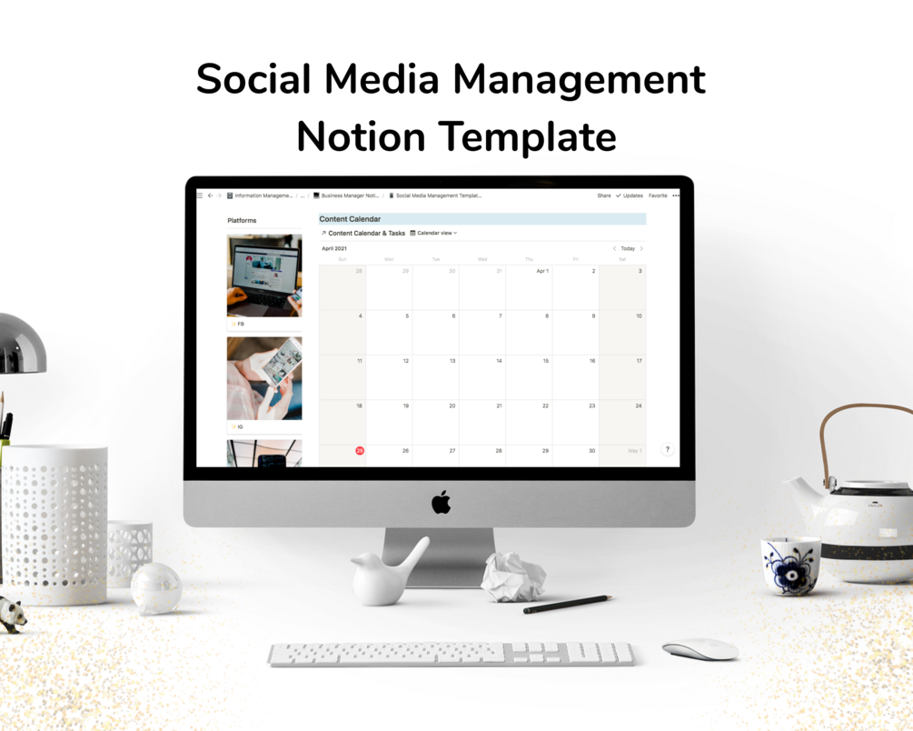 Social Media Management Notion Template (FREE)