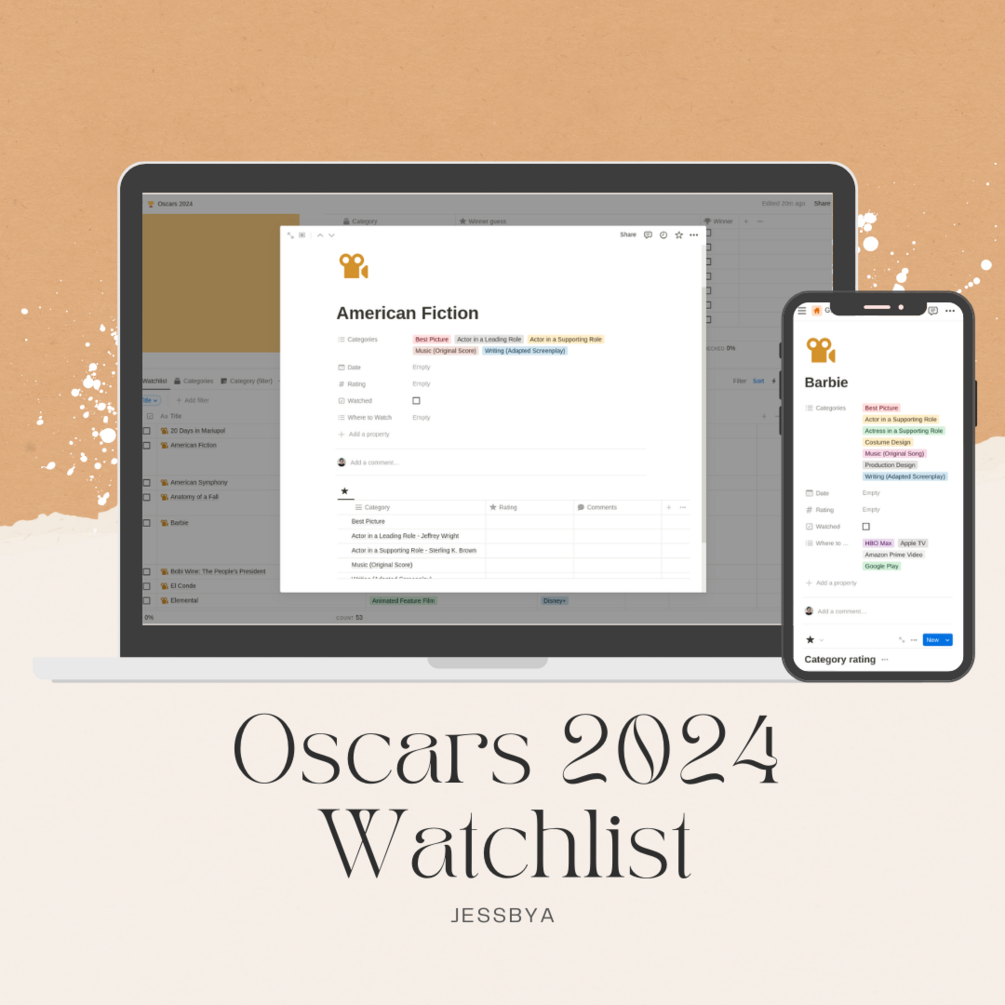 Oscars 2024 Watchlist