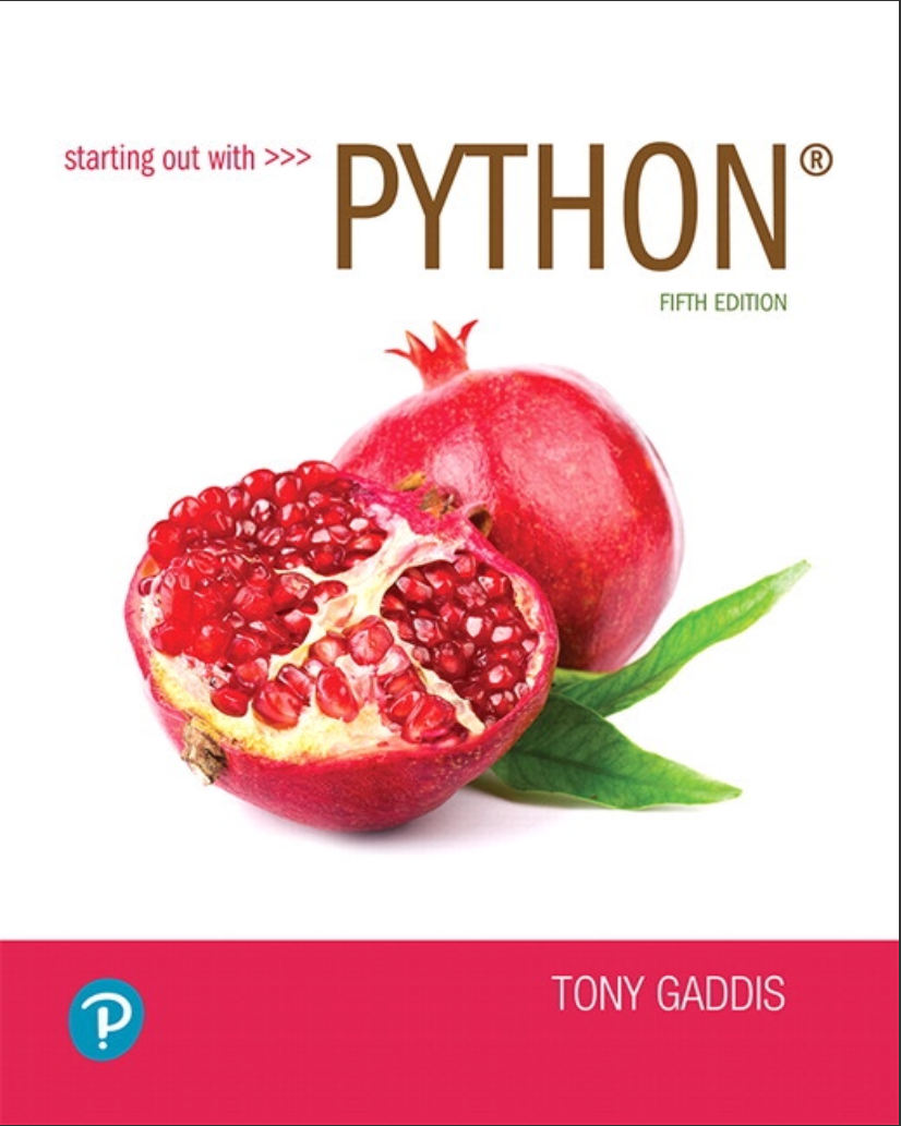 Starting out with Python by Tony Gaddis 5th Edition PDF