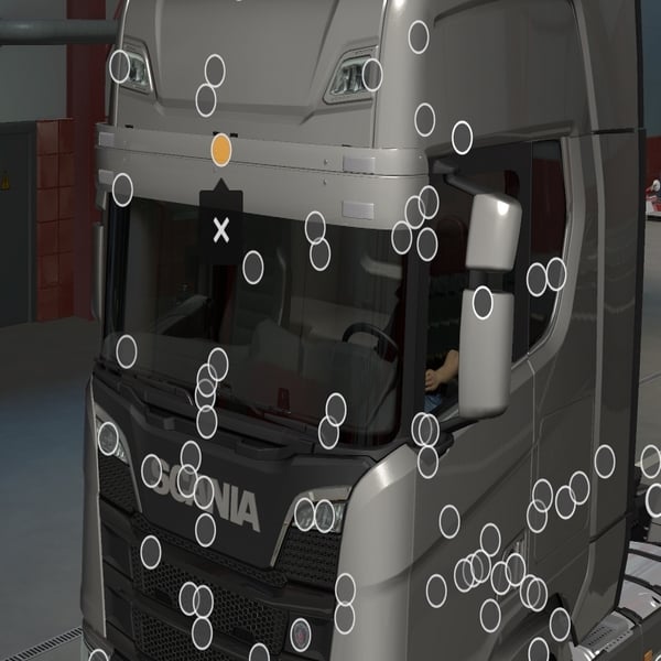 [sun visor tuning part] 4R Scania sunshield for Scania NG V2 by WC007 D3SIGN