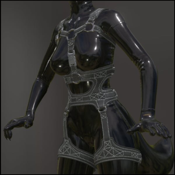 JW Female Canine Leather Harness