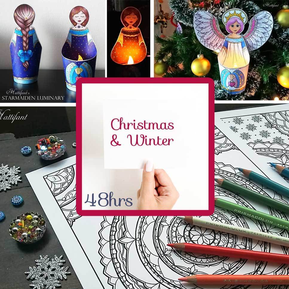 Winter paper craft bundle