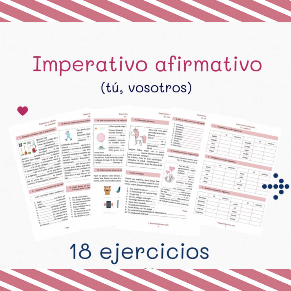 Imperativo afirmativo - 18 ejercicios